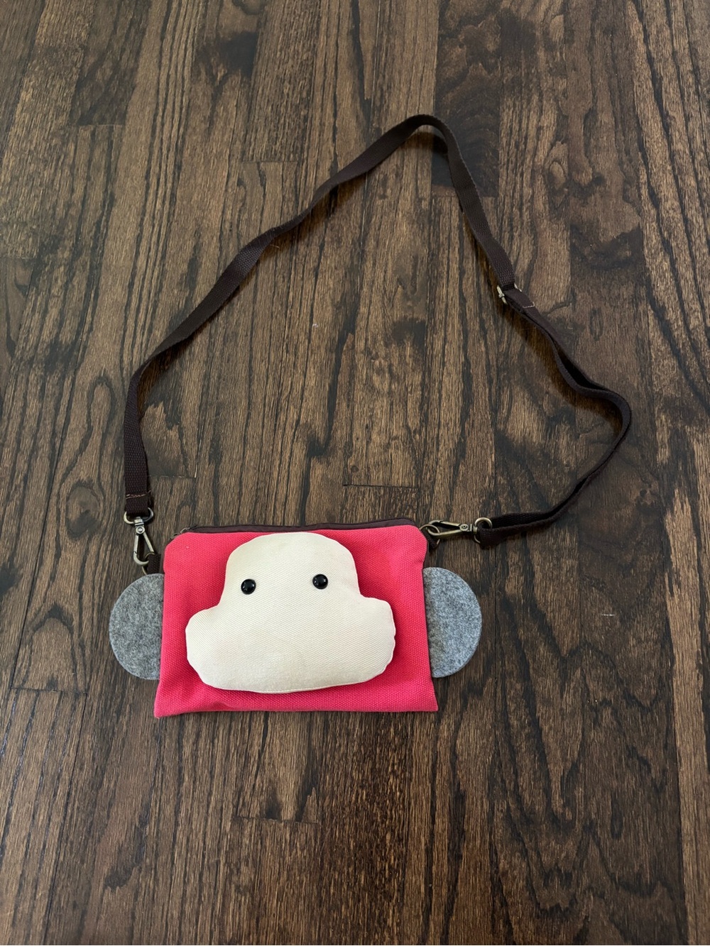 Kids Red Monkey Face Crossbody Bag - Unbranded